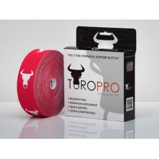 Red Kinesiology Tape with bulls head logo 35m Clinical roll